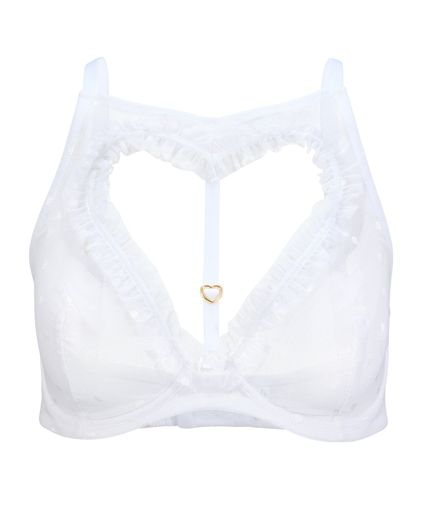 Adore Me Kalila Unlined Plunge High Neck in color Bright White and shape plunge