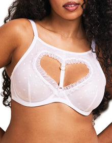 Adore Me Kalila Unlined Plunge High Neck in color Bright White and shape plunge