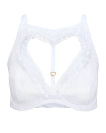 Adore Me Kalila Unlined Plunge High Neck in color Bright White and shape plunge