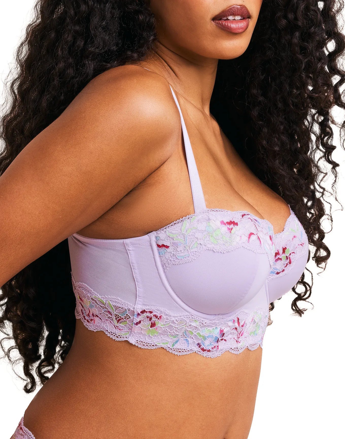 Adore Me Mavis Longline Contour Balconette in color SigLaceVari CO1 and shape balconette