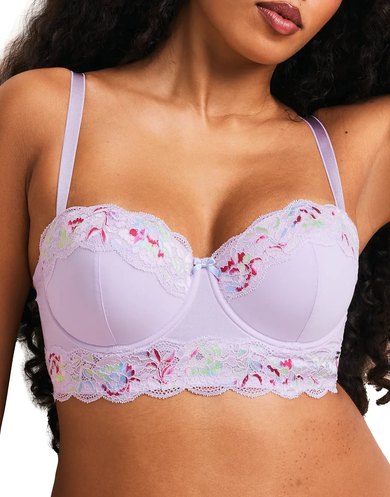Adore Me Mavis Longline Contour Balconette in color SigLaceVari CO1 and shape balconette