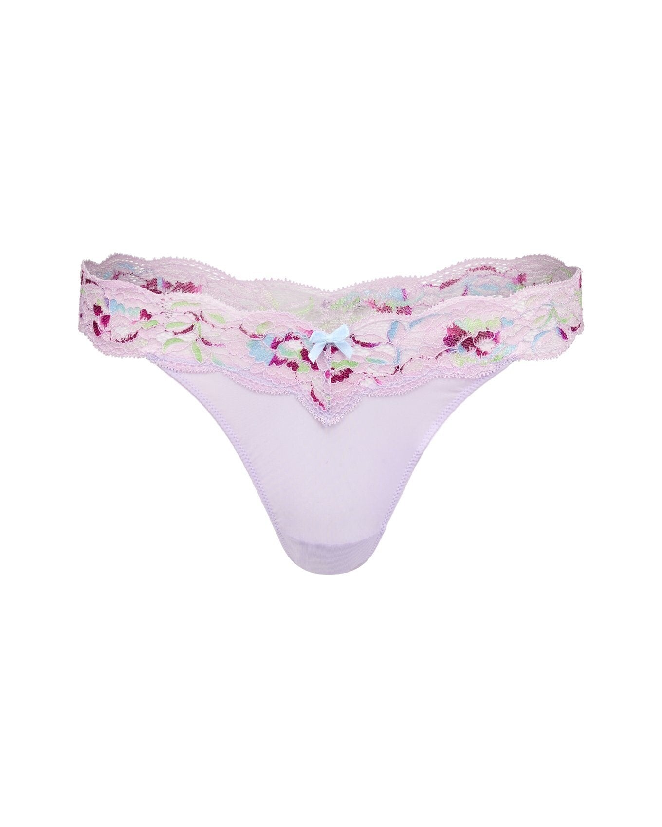 Adore Me Mavis Thong Panty in color SigLaceVari CO1 and shape thong