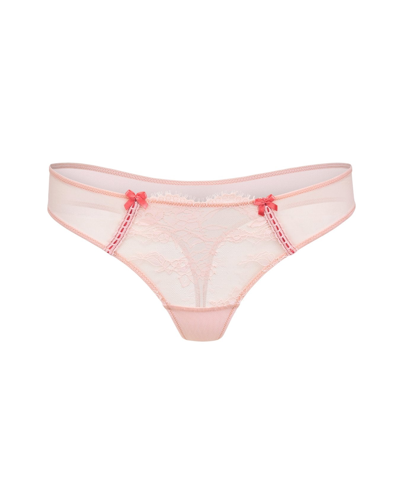 Adore Me Ela Thong in color Seashell Pink and shape thong