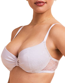 Adore Me Eira Push-Up Demi in color Bright White and shape demi