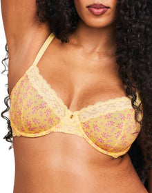 Adore Me Akari Unlined Demi in color Joyful Ditsy C01Y and shape demi