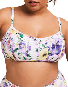 Adore Me Valcea Bikini Top in color Spring Bouquet C01 and shape two piece