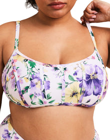 Adore Me Valcea Bikini Top in color Spring Bouquet C01 and shape two piece