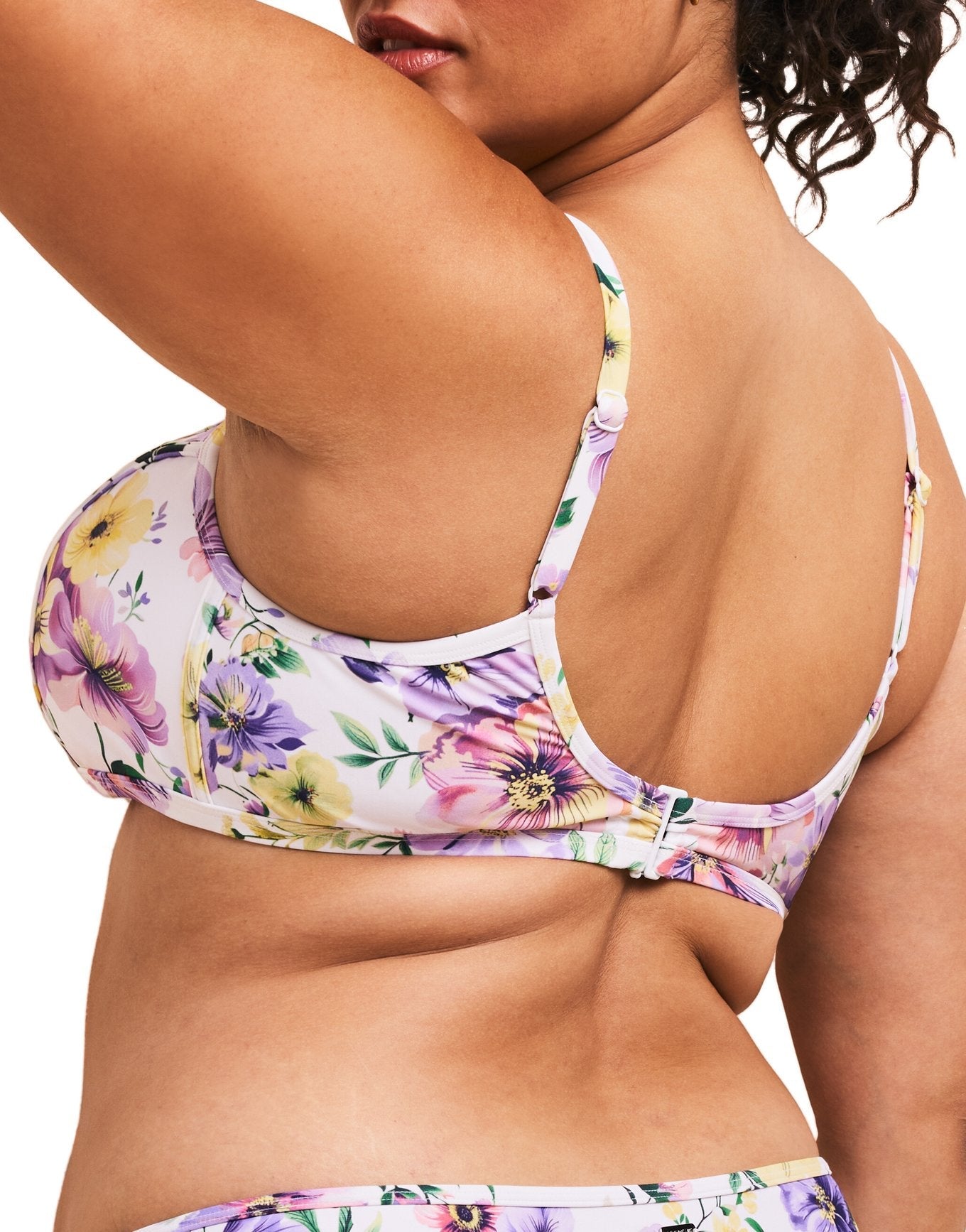 Adore Me Valcea Bikini Top in color Spring Bouquet C01 and shape two piece