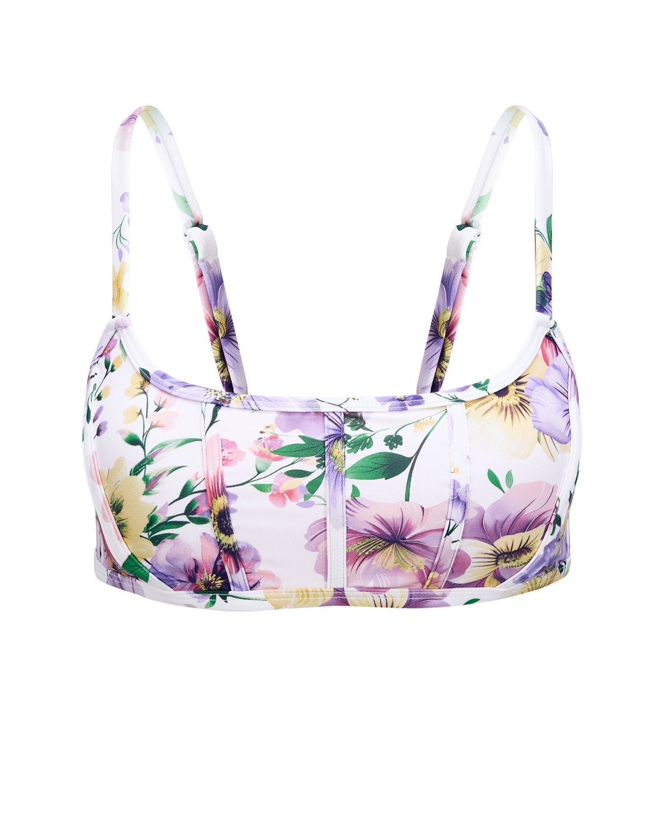 Adore Me Valcea Bikini Top in color Spring Bouquet C01 and shape two piece