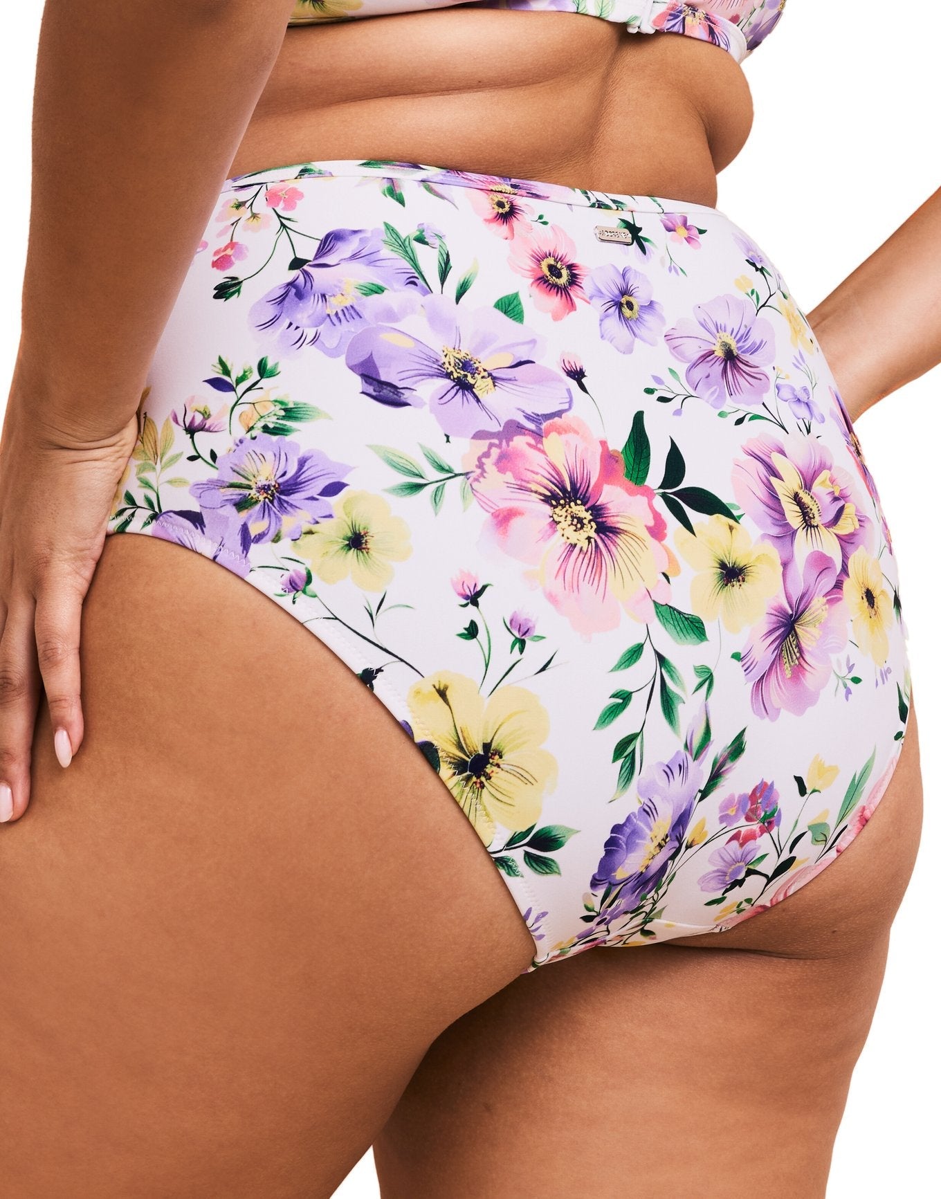 Adore Me Valcea High-Rise Bikini in color Garden Party C01 and shape high waisted