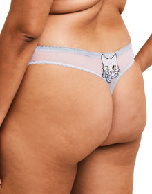 Adore Me Alyshia Thong Panty in color Bright White and shape thong