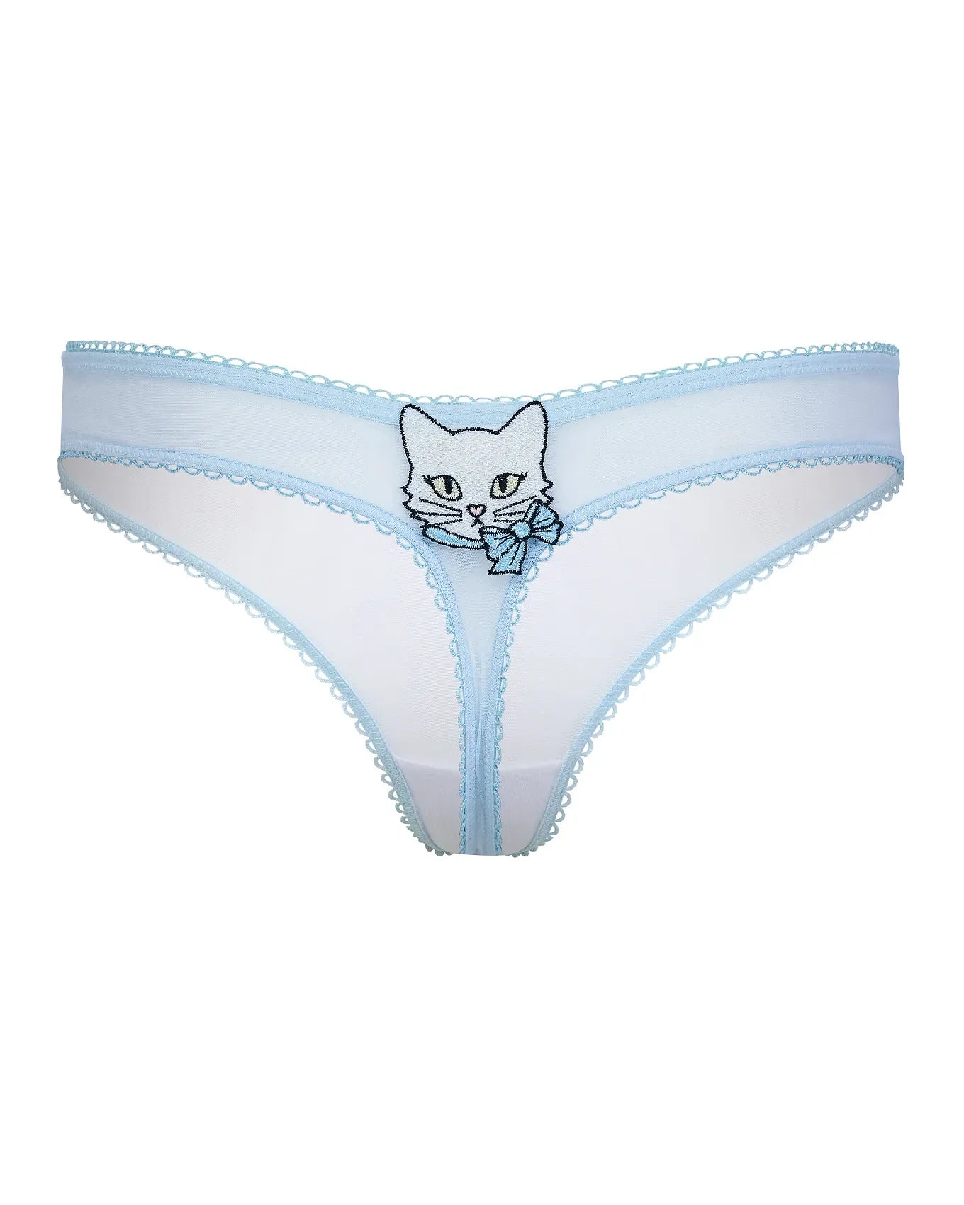 Adore Me Alyshia Thong Panty in color Bright White and shape thong