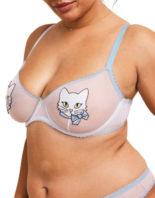 Adore Me Alyshia Unlined Demi in color Bright White and shape demi