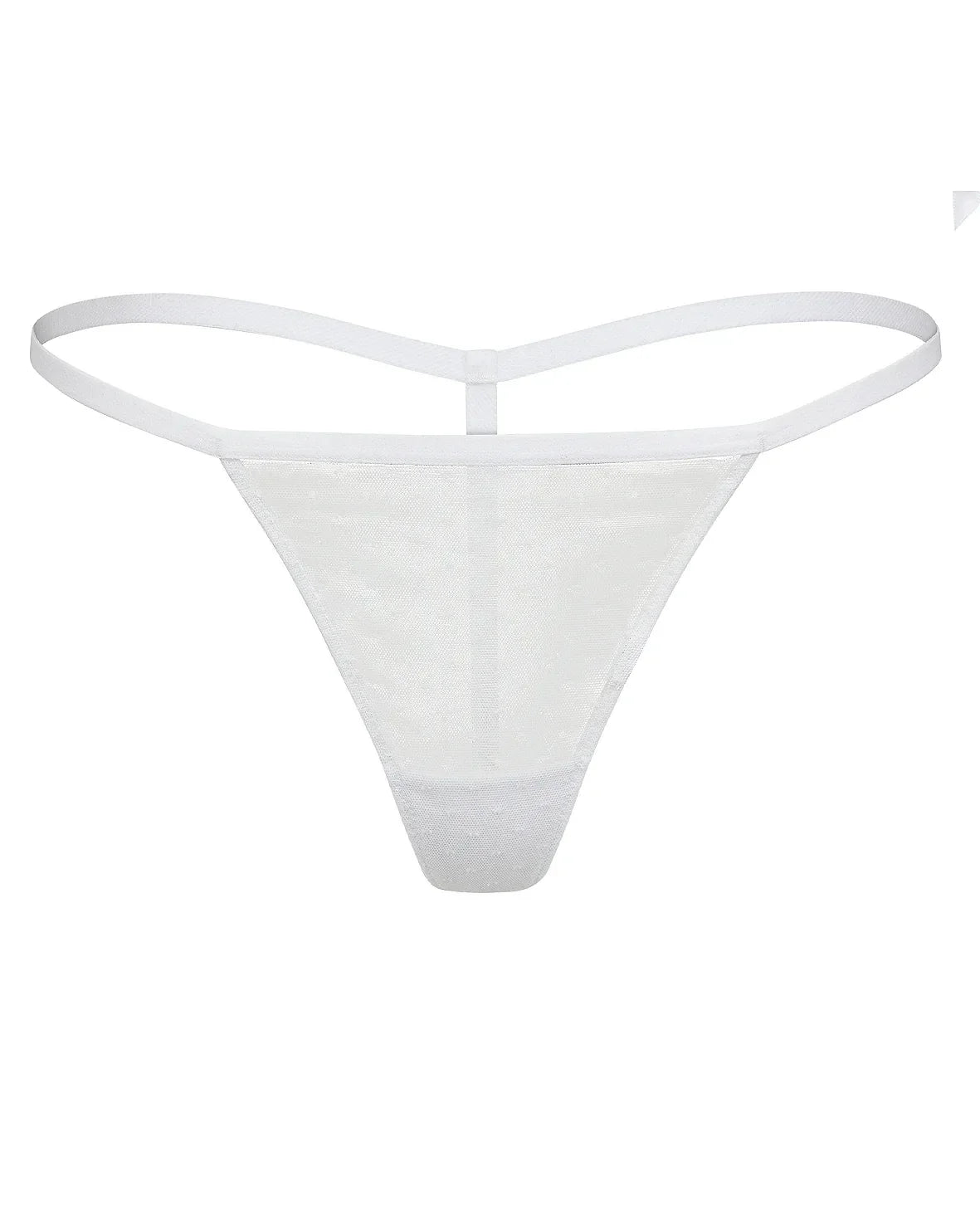 Adore Me Scottie G-string in color Bright White and shape g-string