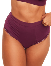 Adore Me Maddey Panty in color Grape Wine and shape high waisted