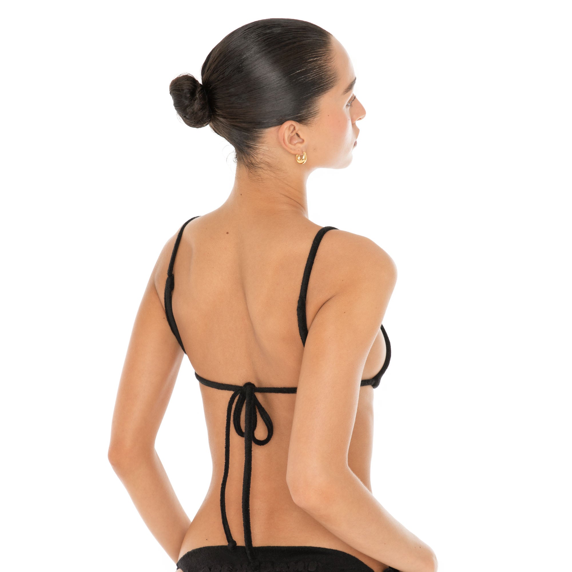 Are You Am I - Chiku Bikini Top **black