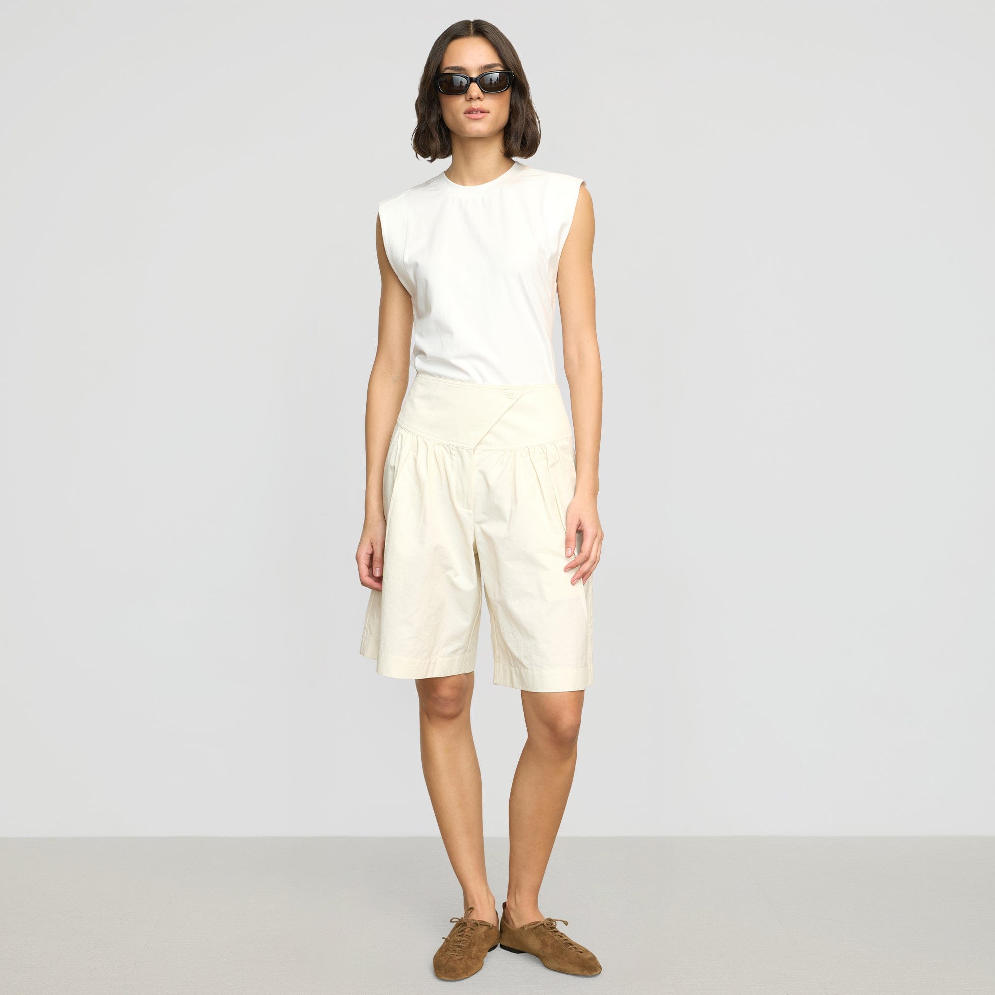 Arlo Cotton Bermuda Short | Cream