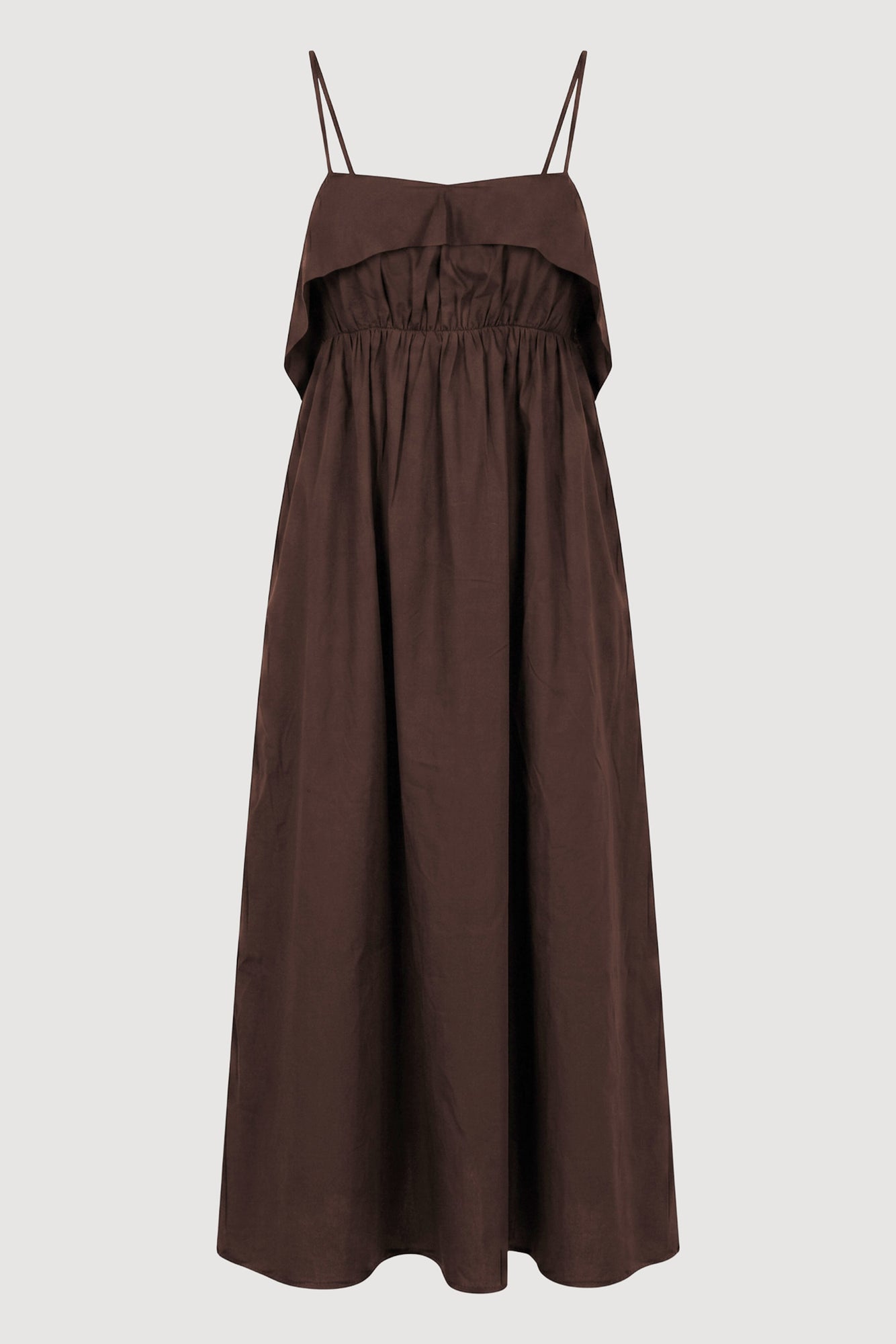 Isilda | Astrid Organic Cotton Foldover Dress in Size Extra Small - Flat