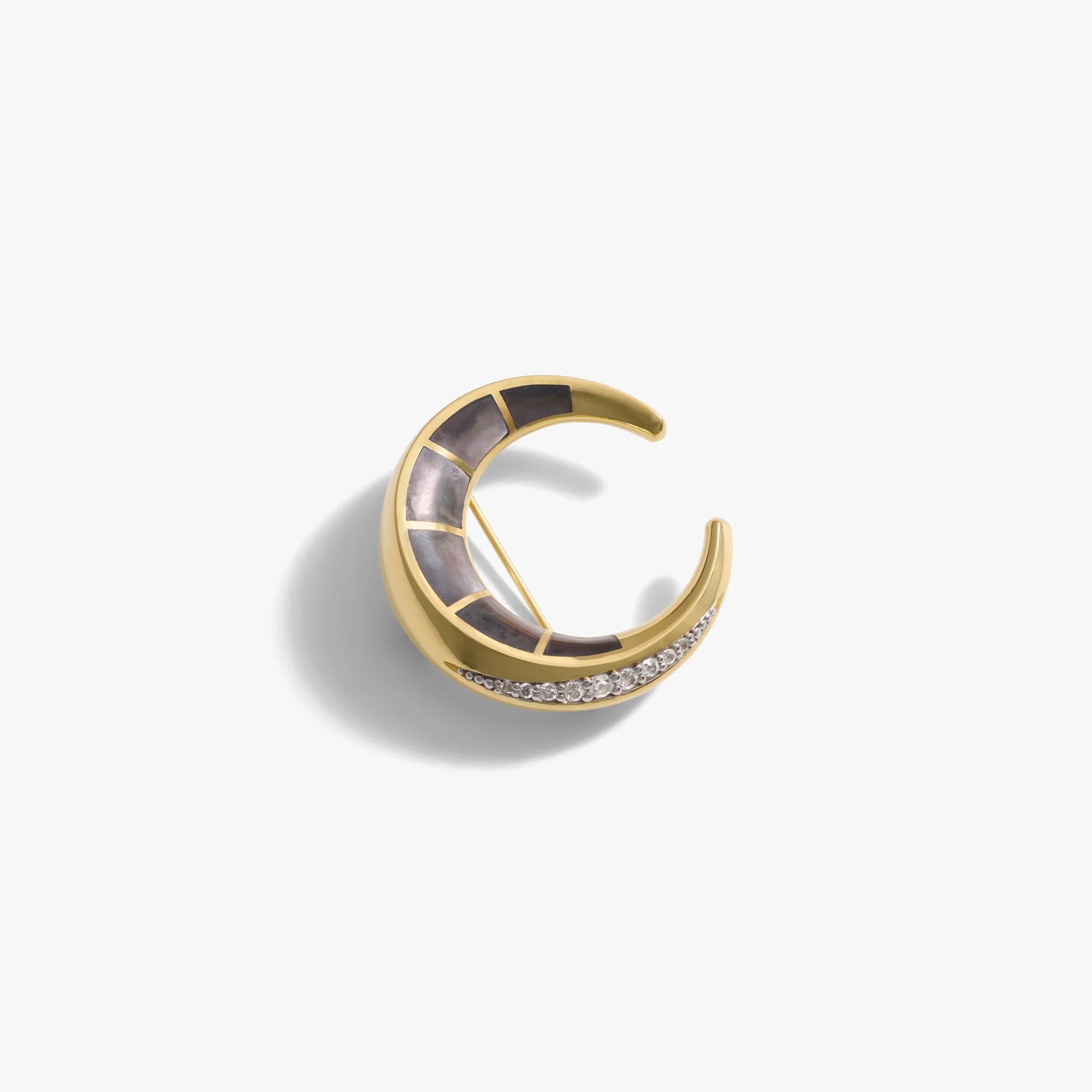Awe Inspired  Accessories Crescent Moon Brooch