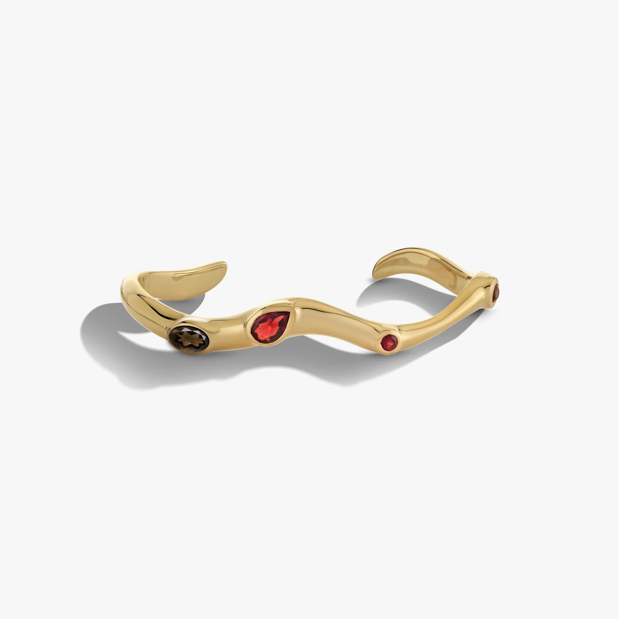 Awe Inspired  Bracelets Molten Scattered Gemstone Cuff Bracelet