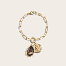 Black Pearl Triple Goddess Bracelet | 14K Yellow Gold Vermeil