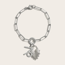 Spiked Heart Zodiac Charm Bracelet | Sterling Silver | Multi
