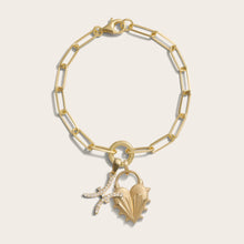 Spiked Heart Zodiac Charm Bracelet | 14K Yellow Gold Vermeil | Multi