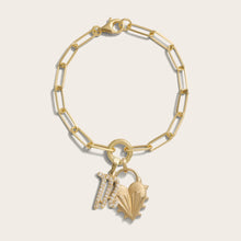 Spiked Heart Zodiac Charm Bracelet | 14K Yellow Gold Vermeil | Multi
