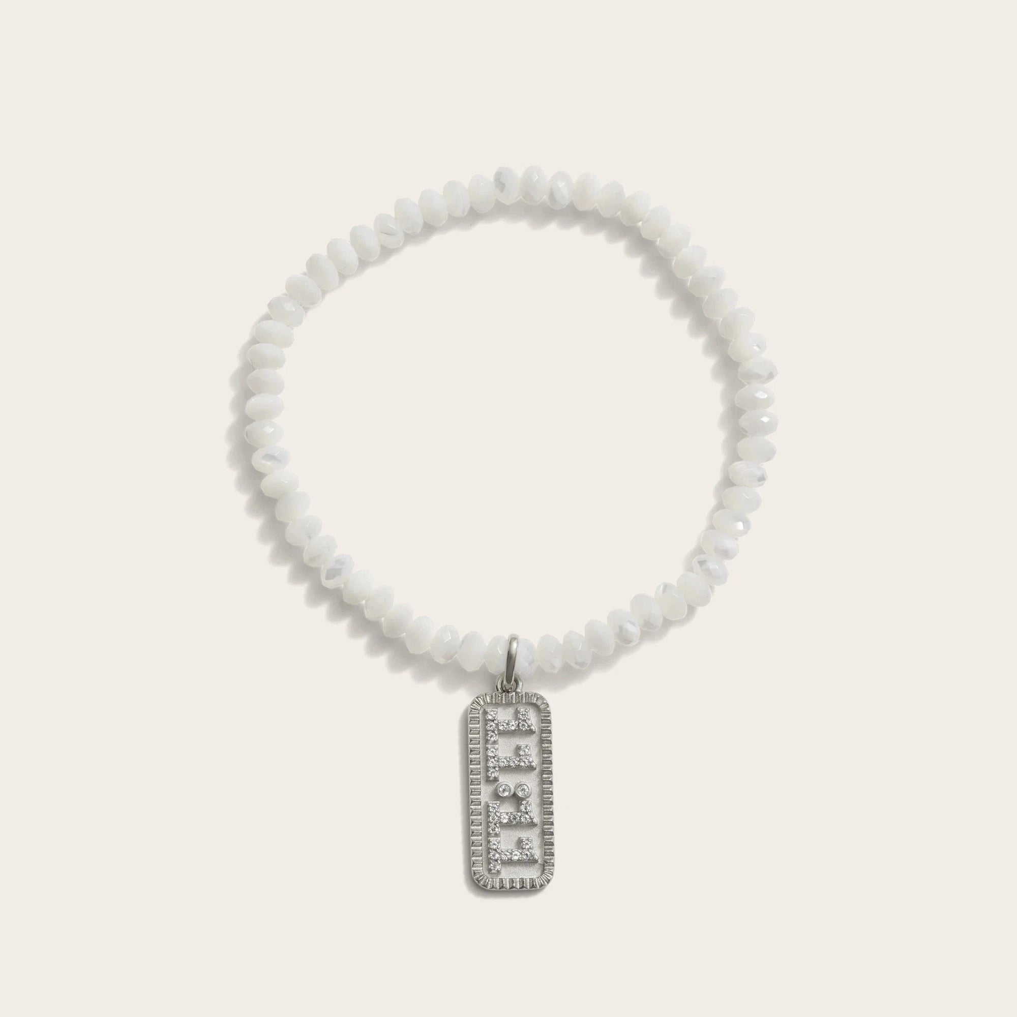 11:11 Mother of Pearl Beaded Bracelet | Sterling Silver