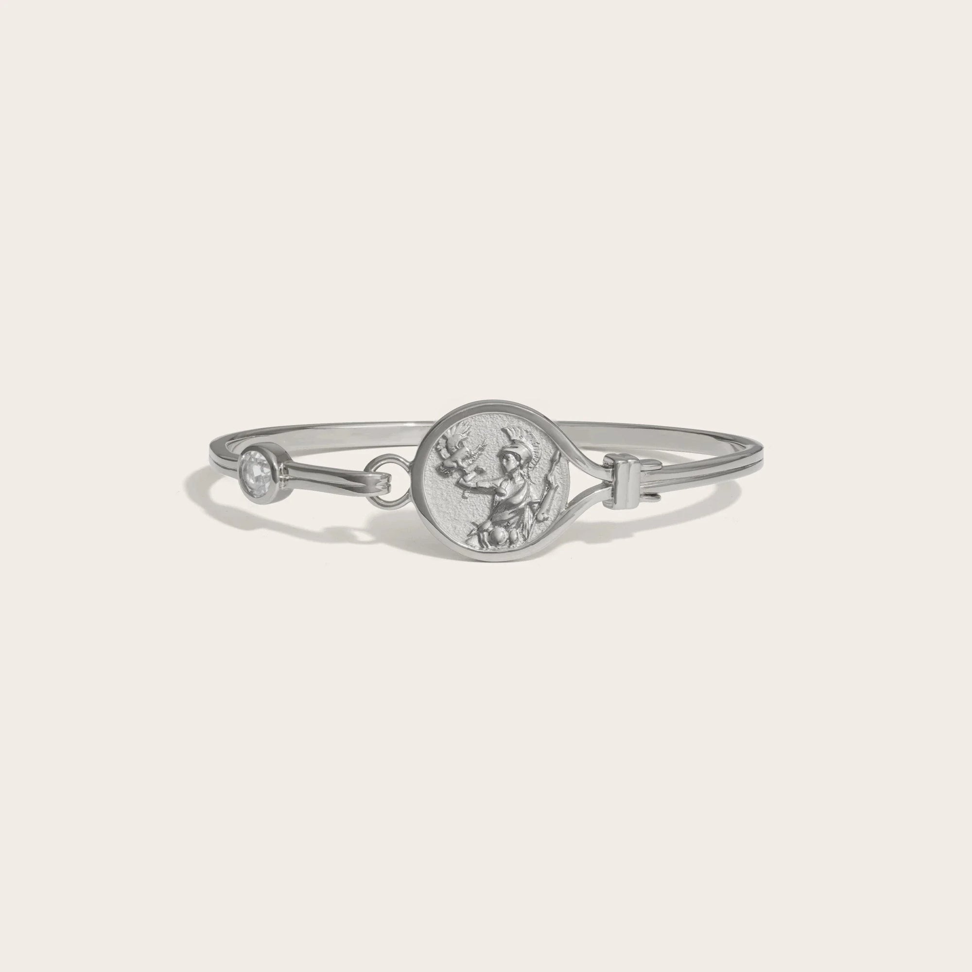 Awe Inspired Bracelets Sterling Silver / 6.3" / Athena Goddess Cuff Bracelet