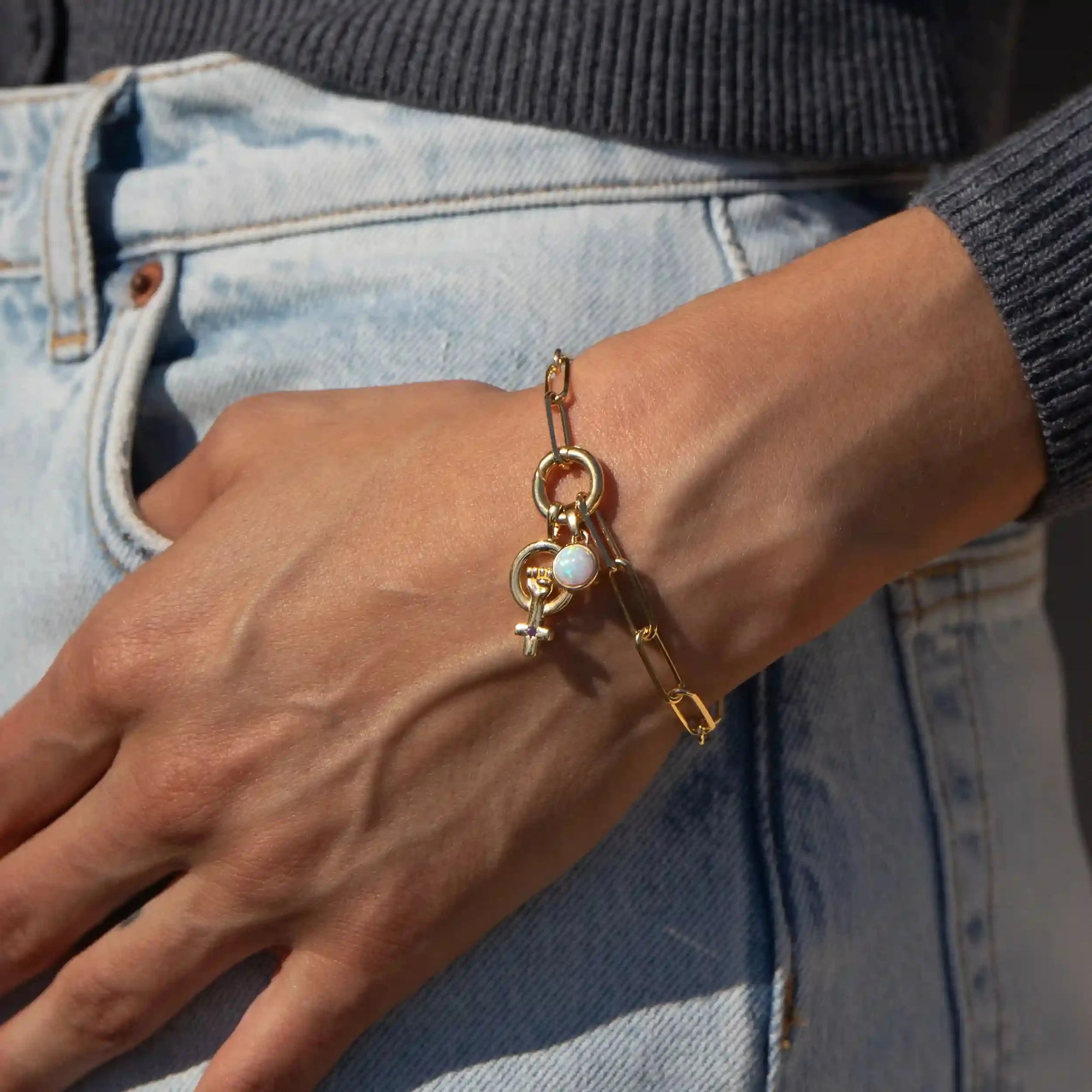 Woman Power Charm Bracelet | Sterling Silver