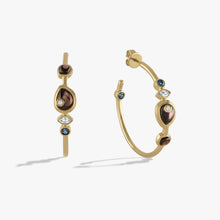 Awe Inspired  Earrings Organic Pearl Gemstone Hoops