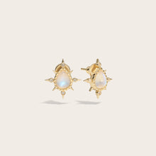 Compass Pear Studs | 14K Yellow Gold Vermeil