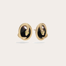 Snake Gemstone Studs | 14K Yellow Gold Vermeil
