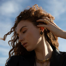 Tiger's Eye Boho Kite Earrings | 14K Yellow Gold Vermeil