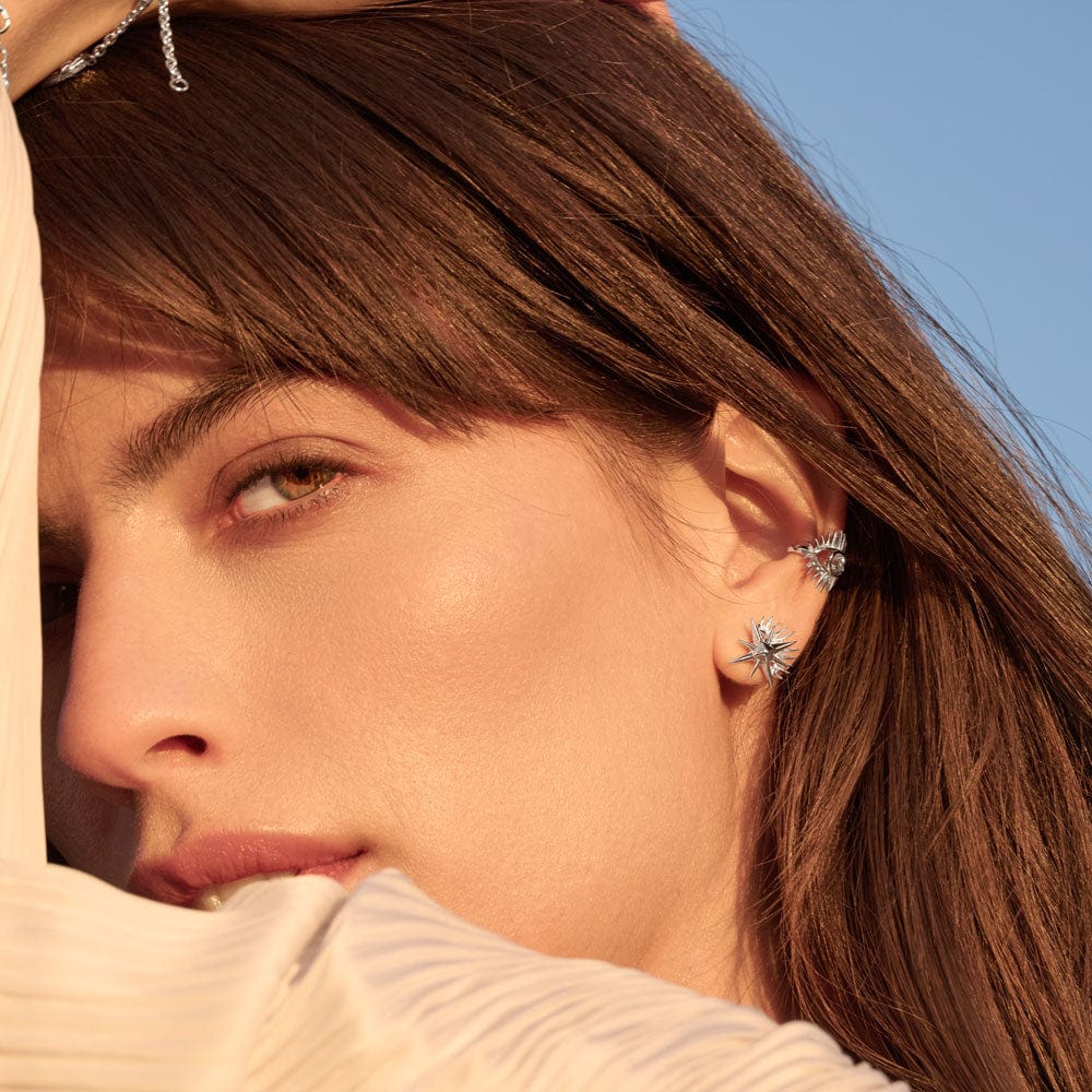 Evil Eye Ear Cuff | 14K Yellow Gold Vermeil