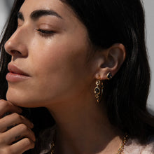 Awe Inspired  Earrings Organic Pearl Gemstone Hoops