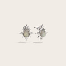 Compass Pear Studs | Sterling Silver
