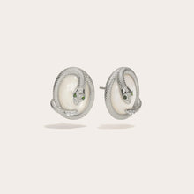 Snake Gemstone Studs | Sterling Silver