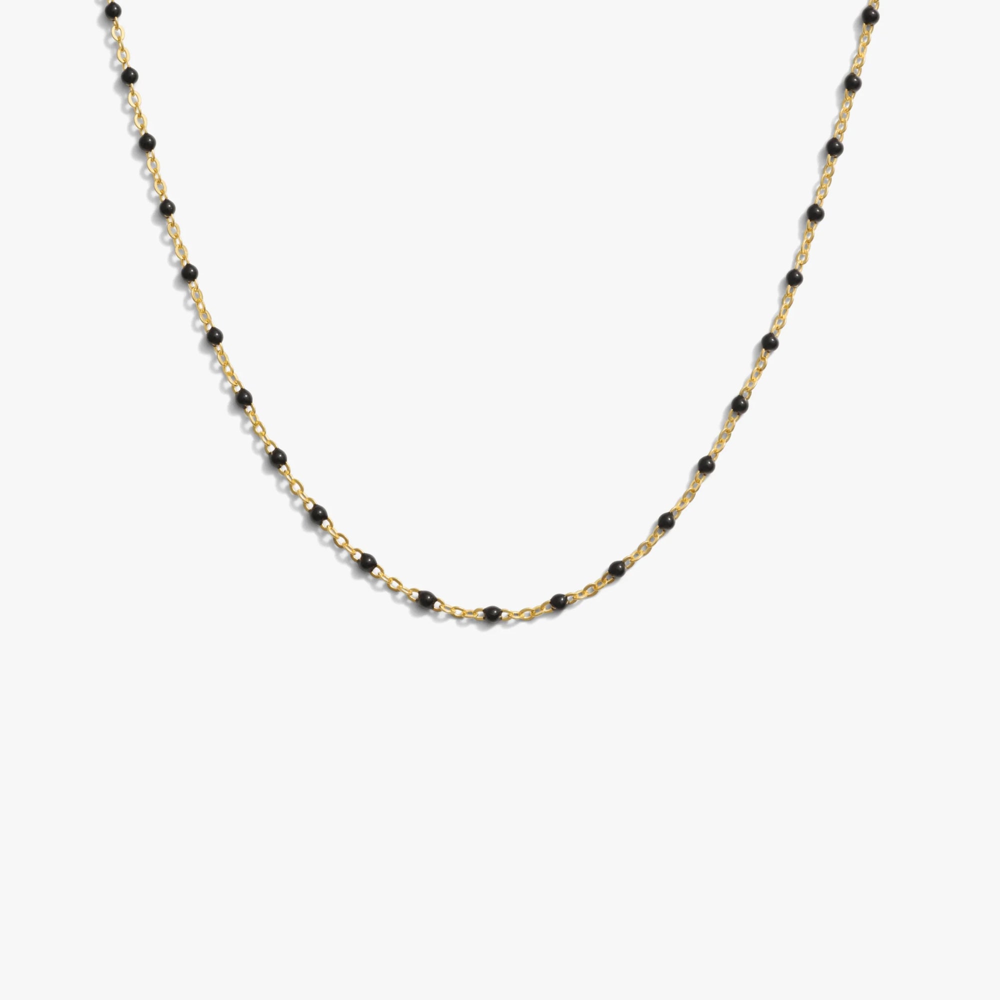 Awe Inspired Necklaces 14K Gold Vermeil / Black / 18"-22" Pop Of Color Necklace
