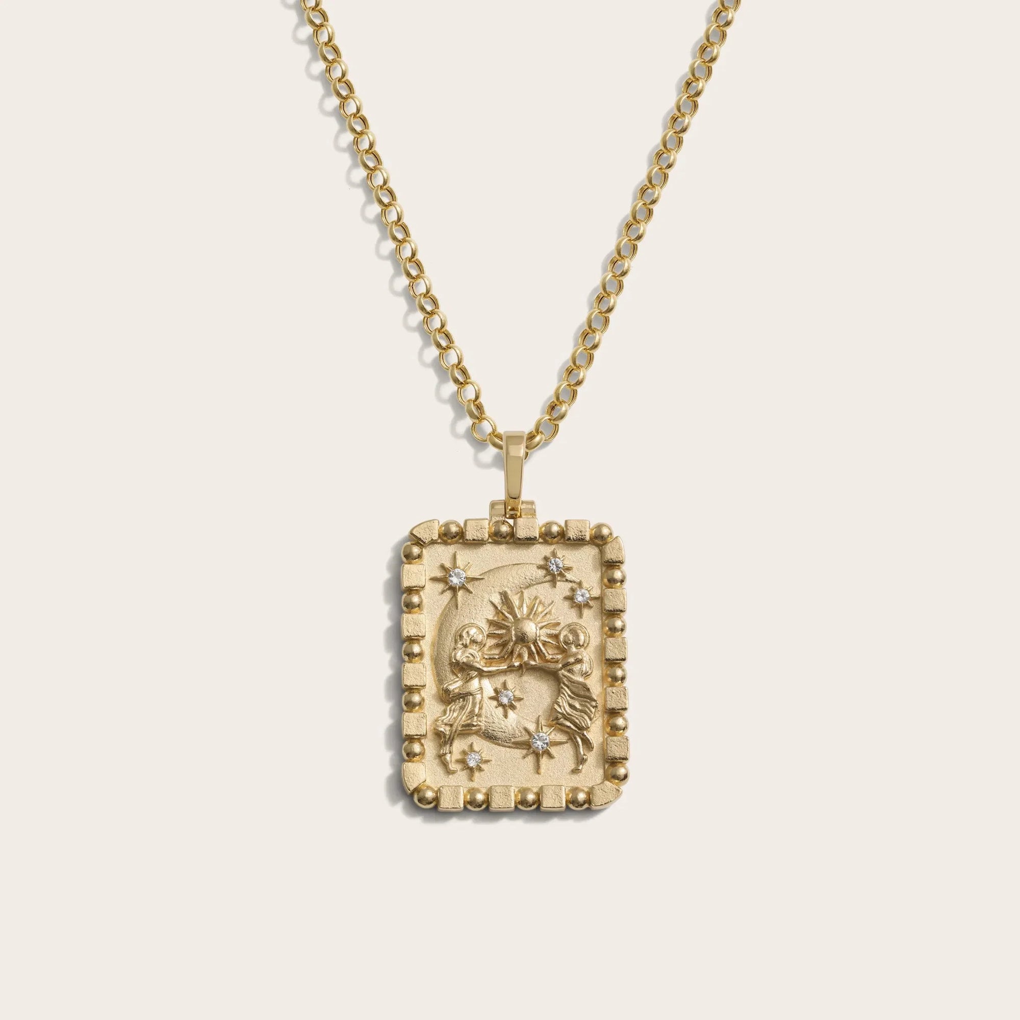 Celestial Duo Necklace | 14K Yellow Gold Vermeil
