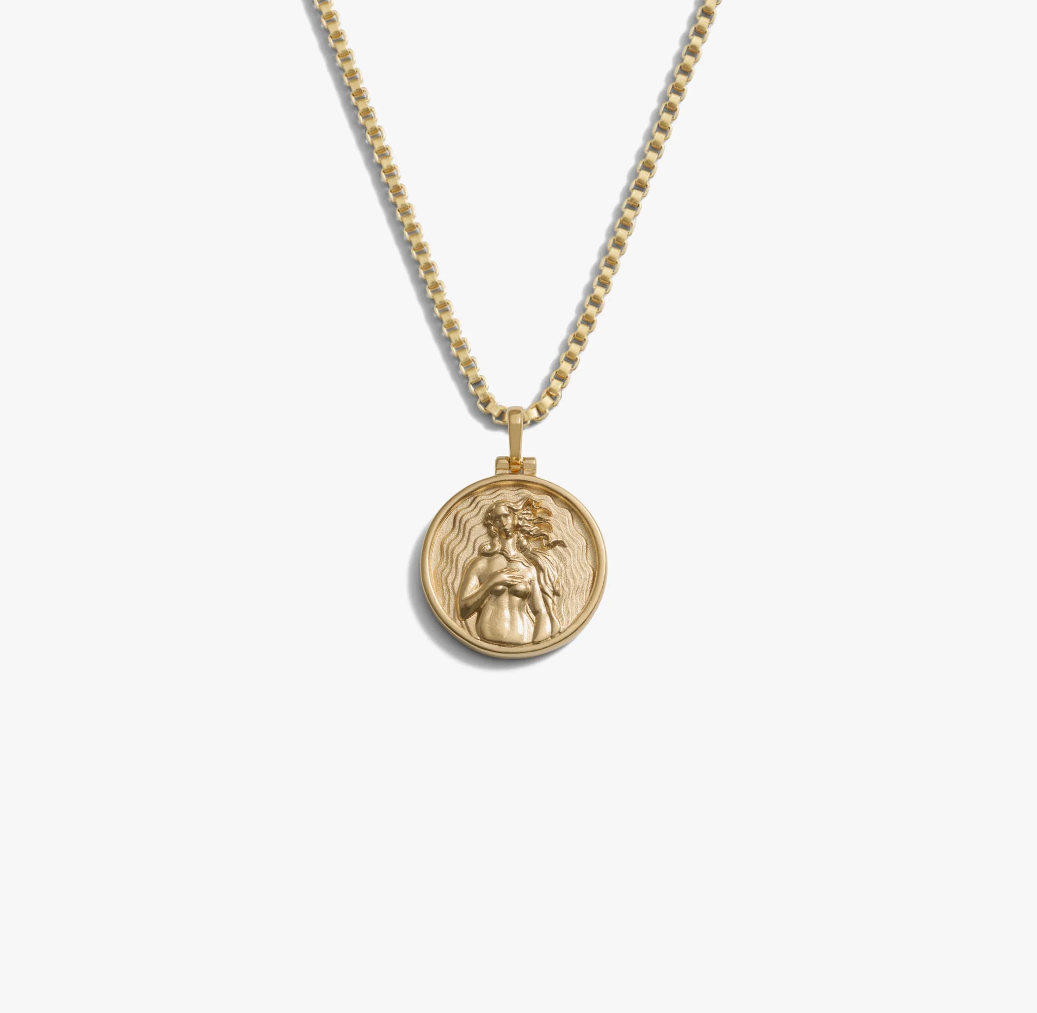 Awe Inspired Necklaces 14K Yellow Gold Vermeil / Aphrodite / 16-18 Mini Goddess Coin Necklace