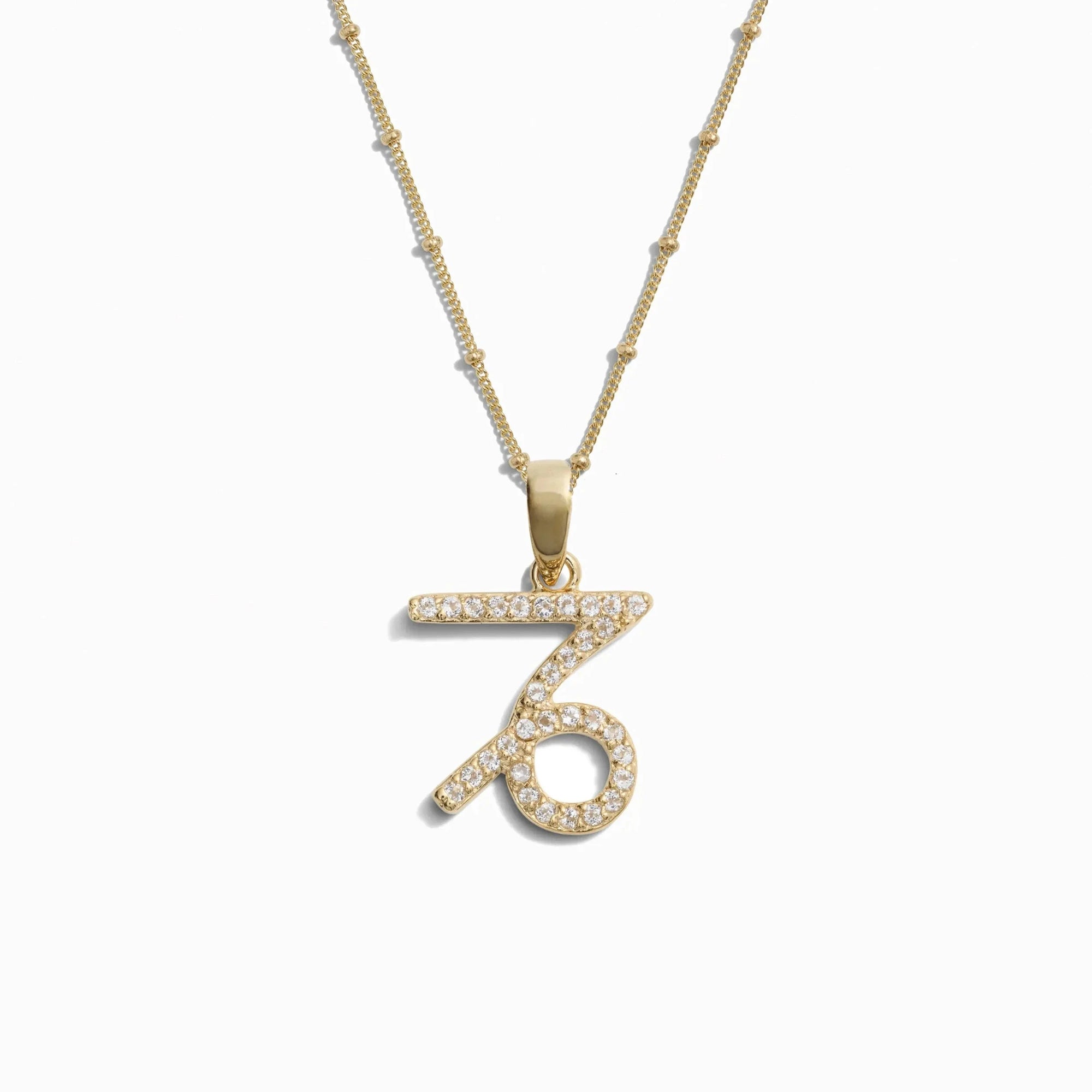 Awe Inspired Necklaces 14K Yellow Gold Vermeil / Capricorn / 20-22" Saturn Chain Gemstone Zodiac on Saturn Chain