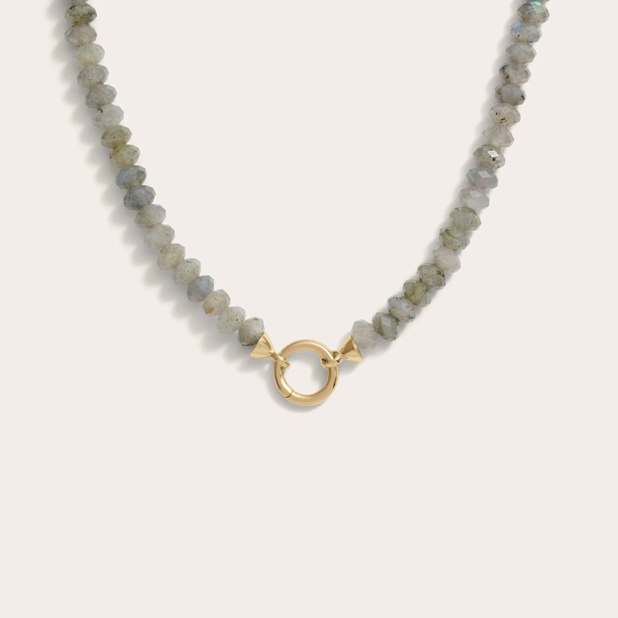 Gemstone Bead Charm Collector | 14K Yellow Gold Vermeil | Multi
