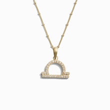 Gemstone Zodiac on Saturn Chain | 14K Yellow Gold Vermeil