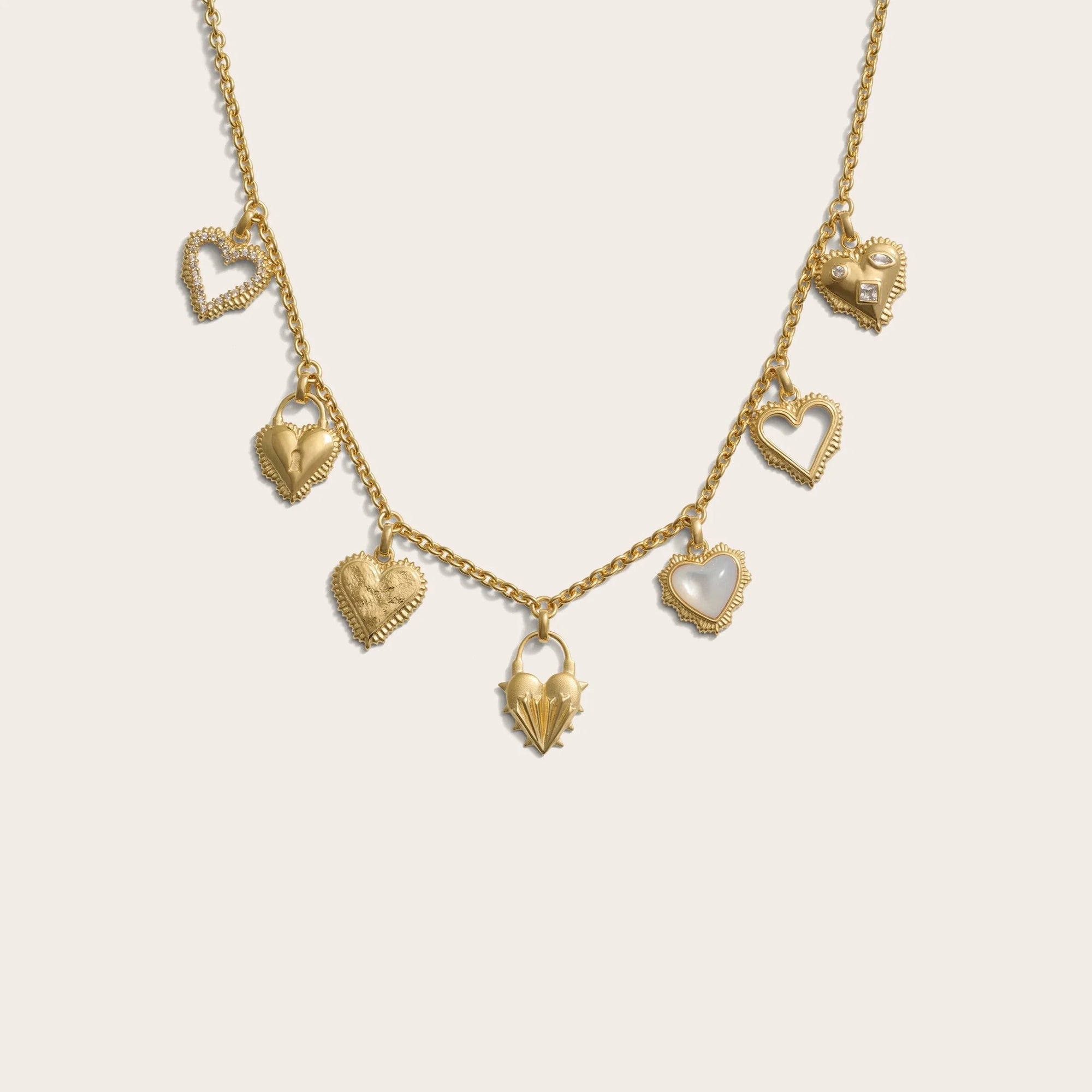 Mini Radiant Heart Charm Necklace | 14K Yellow Gold Vermeil