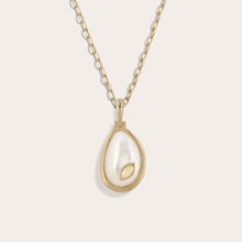 Organic Mother of Pearl Gemstone Necklace | 14K Yellow Gold Vermeil