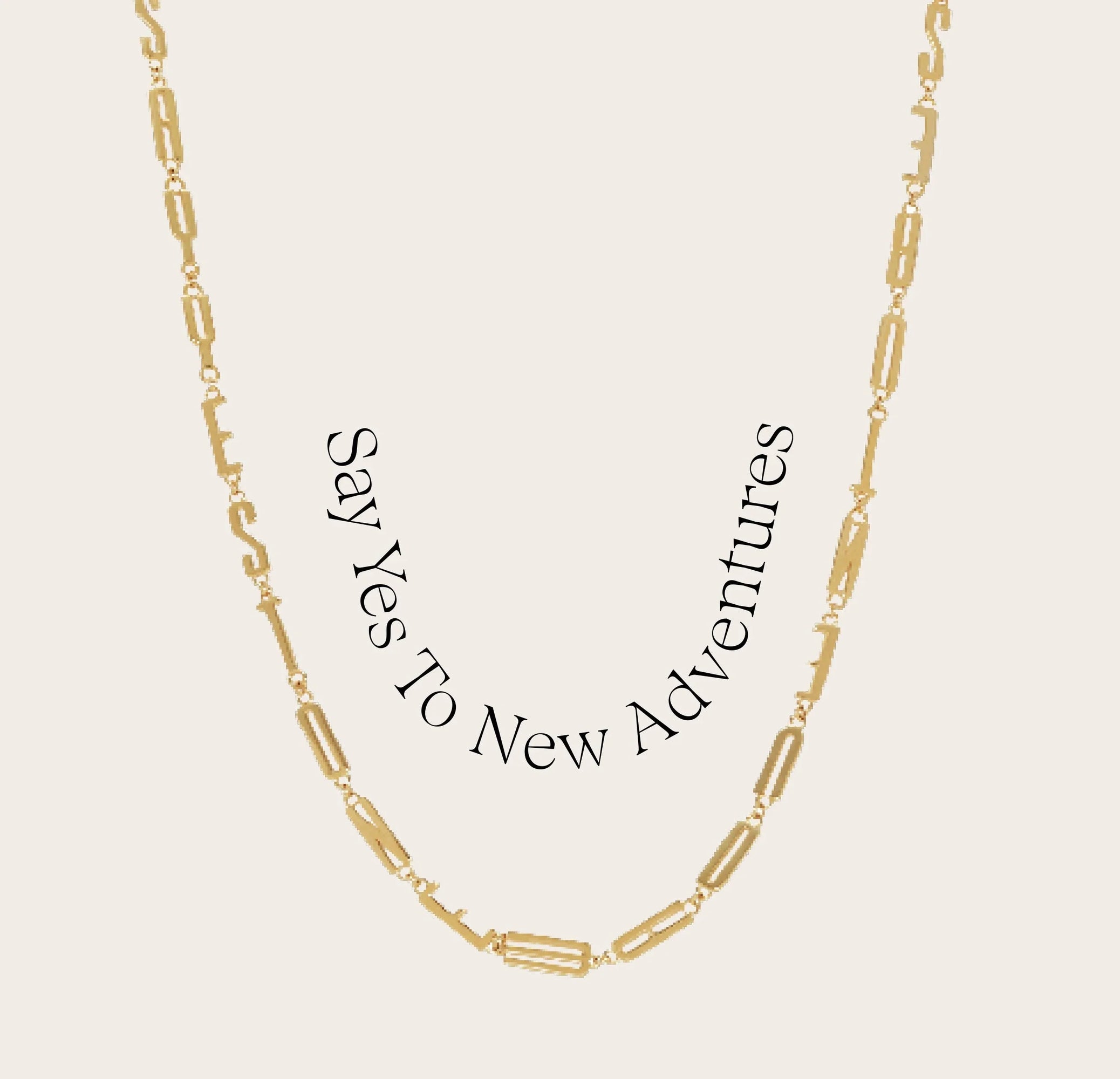 Awe Inspired Necklaces 14K Yellow Gold Vermeil / Say Yes to New Adventures Affirmation Necklace