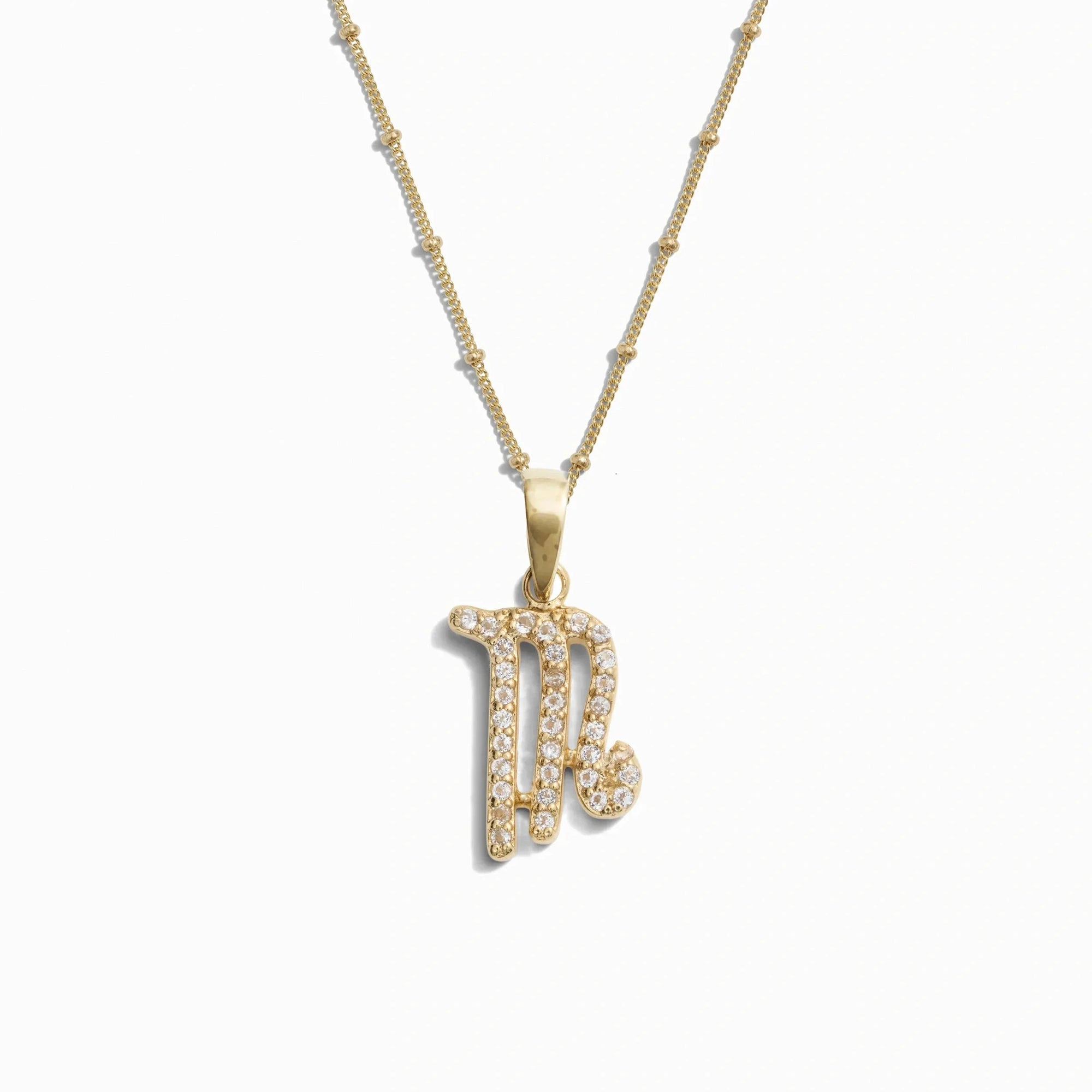 Gemstone Zodiac on Saturn Chain | 14K Yellow Gold Vermeil