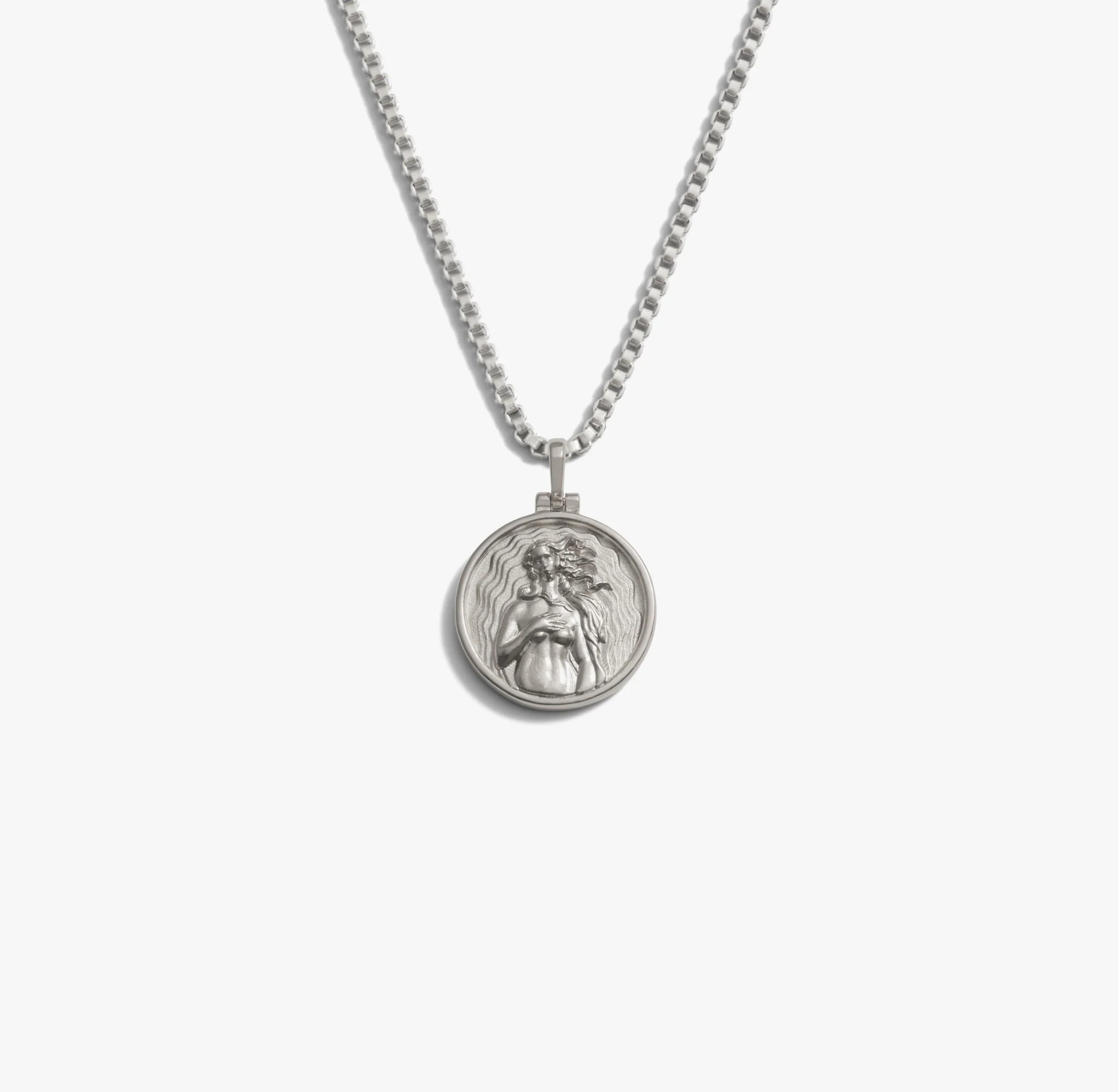 Awe Inspired Necklaces 925 Sterling Silver / Aphrodite / 16-18 Mini Goddess Coin Necklace
